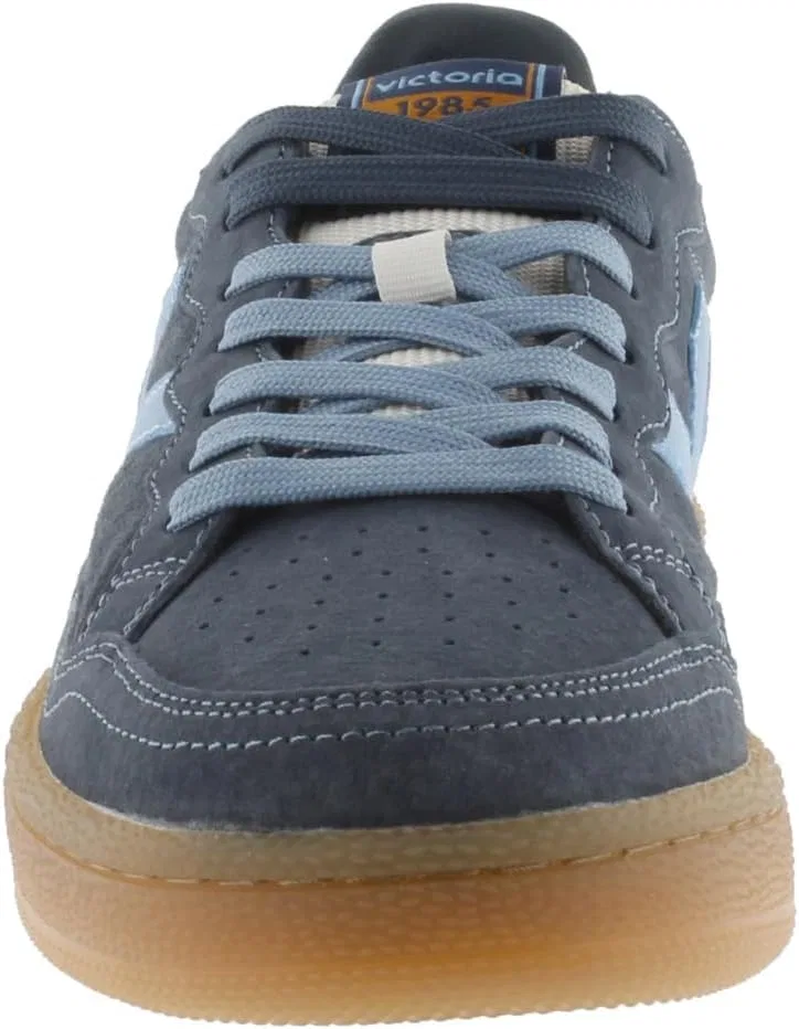 Кроссовки victoria 1985 Basket Unisex Smash Split Leather & Retro Logo & Caramel Sole 8806107 for Adults, Marino — фото 2