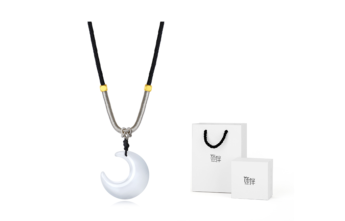 

Искусственные стеклянные кошачьи глазки кулоны unisex Shiban, Moon Necklace (Glass Cat Eye)