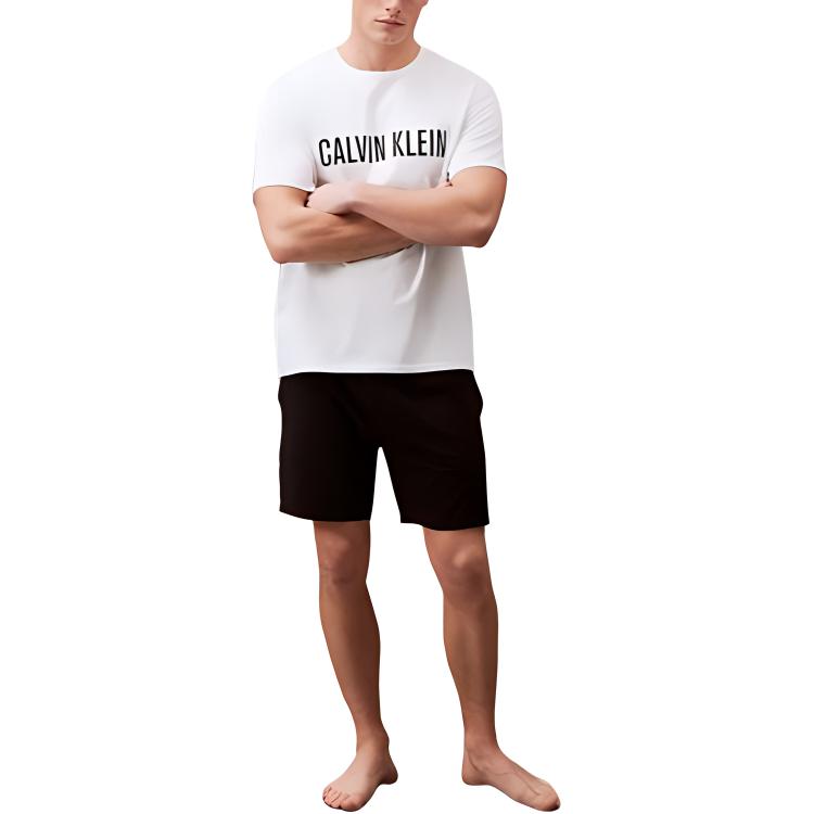 

Calvin Klein Пижамный топ с круглым вырезом CK/S/S, европейская версия, мужской, белый