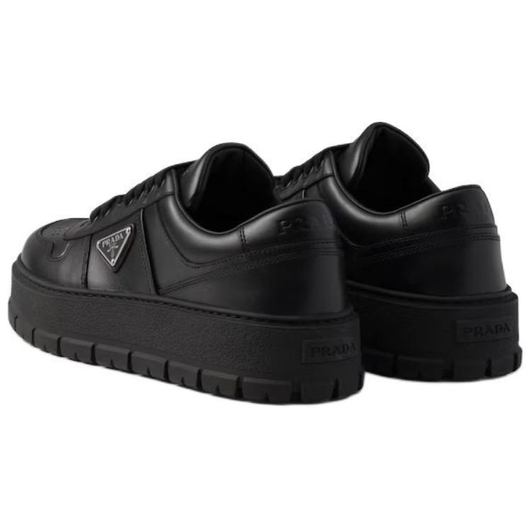 Низкие скейтерские кроссовки мужские черные PRADA, Original Shoe Box Included — фото 4
