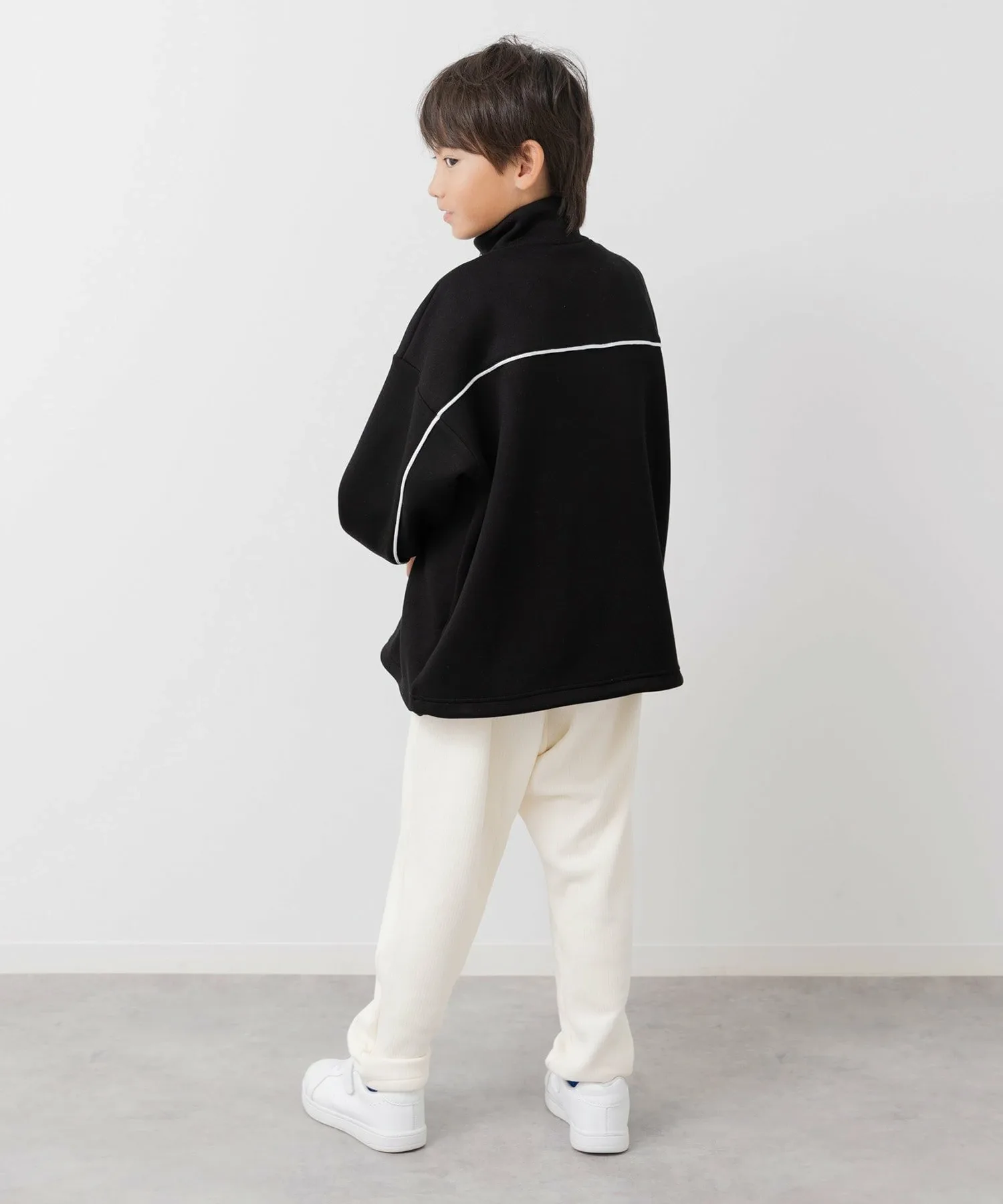 Толстовка Dry Sweat с половинной молнией и кантом Chil2, black — фото 4