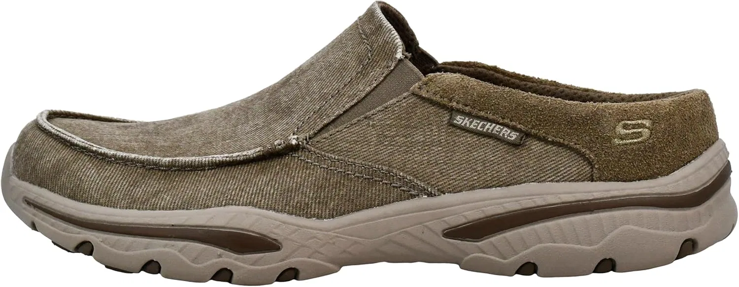 Мужские туфли Skechers Creston из парусины без шнурков, Khaki — фото 4