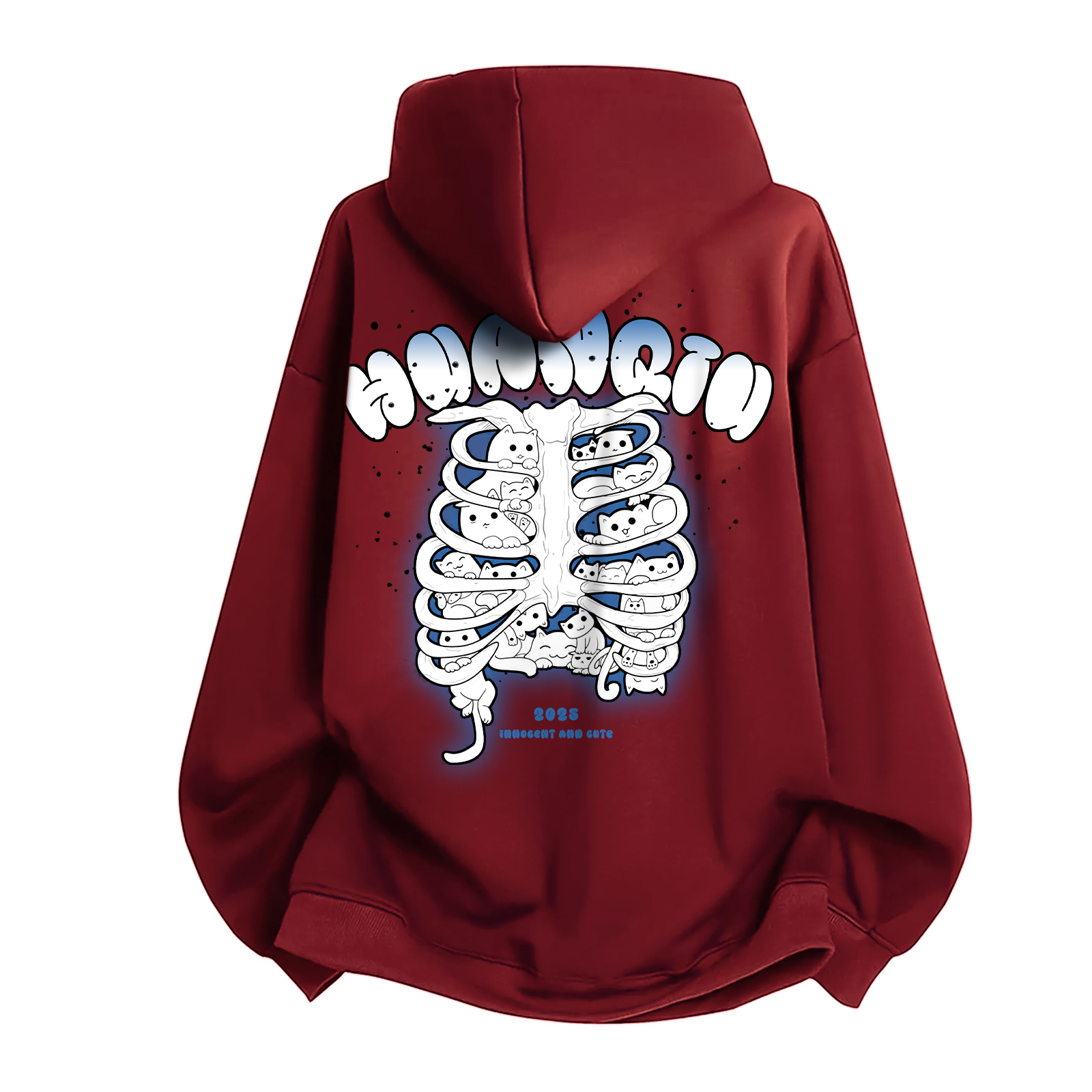 

Толстовка Unisex Hooded Moderate Regular HUANQIU, burgundy