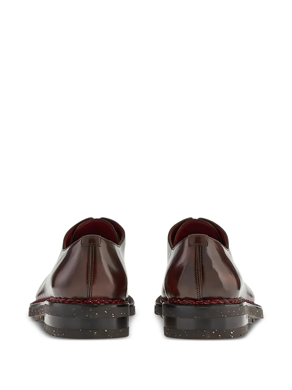 Кожаные туфли-оксфорды Ferragamo, коричневый — фото 3