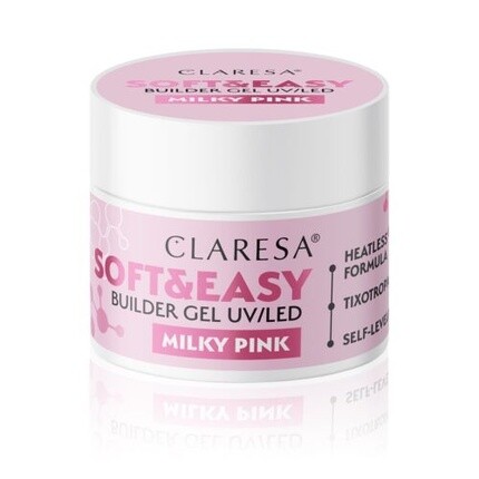

Строительный гель Soft & Easy Milky Pink 45G, Claresa