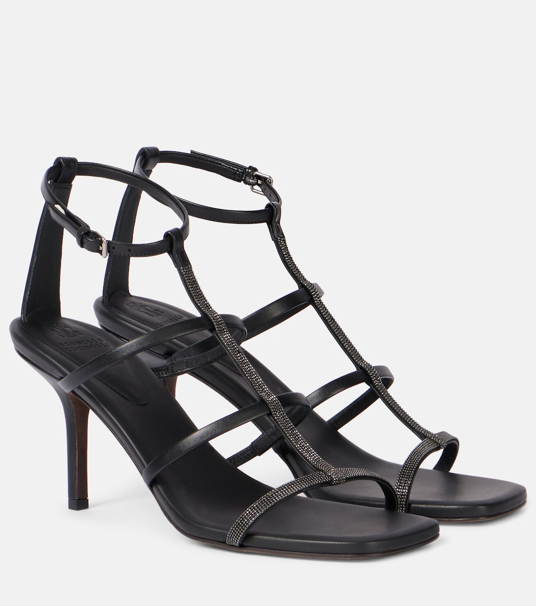 Сандалии из кожи Monili Brunello Cucinelli, Nero