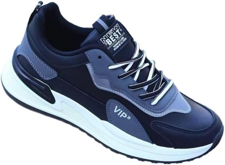 

Мужские спортивные кроссовки - удобные и дышащие, с противоскользящей резиновой подошвой, повседневный стиль на шнуровке, подходит для ежедневного использования на улице Fusecottc, черный