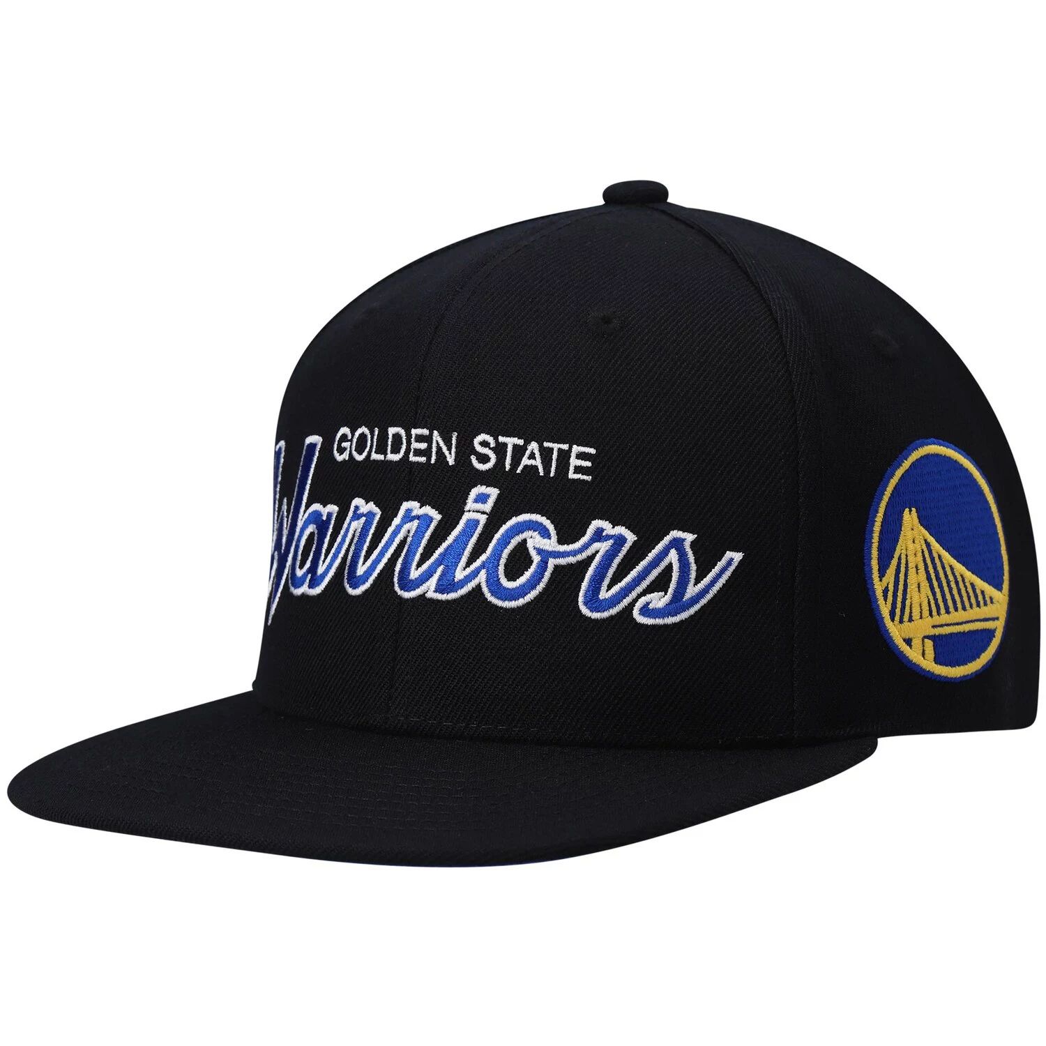 

Мужская черная кепка Mitchell & Ness Golden State Warriors Hardwood Classics Script 2.0 Snapback