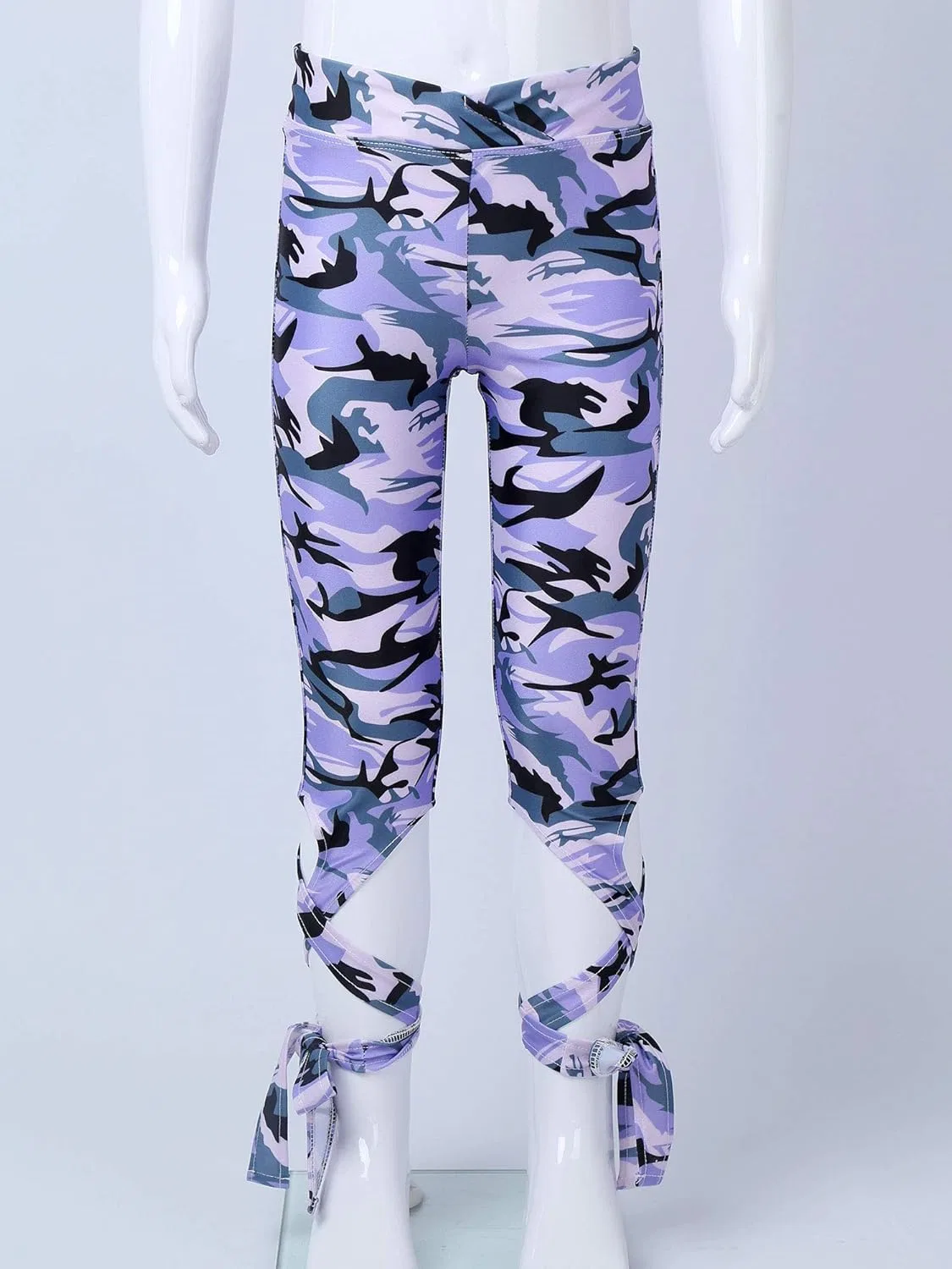 Детские леггинсы для активного отдыха Kaerm, расцветка Camouflage Purple — фото 3