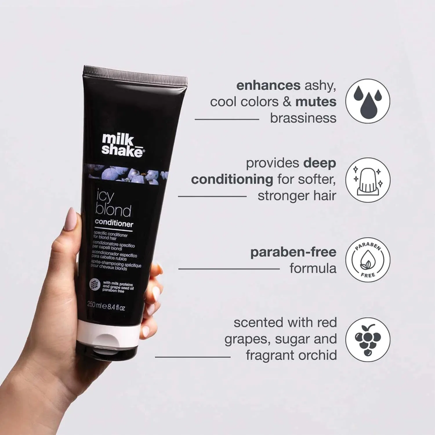 Кондиционер «Icy Blonde» для светлых и осветленных волос от milk_shake, 250 мл Milk_Shake — фото 3