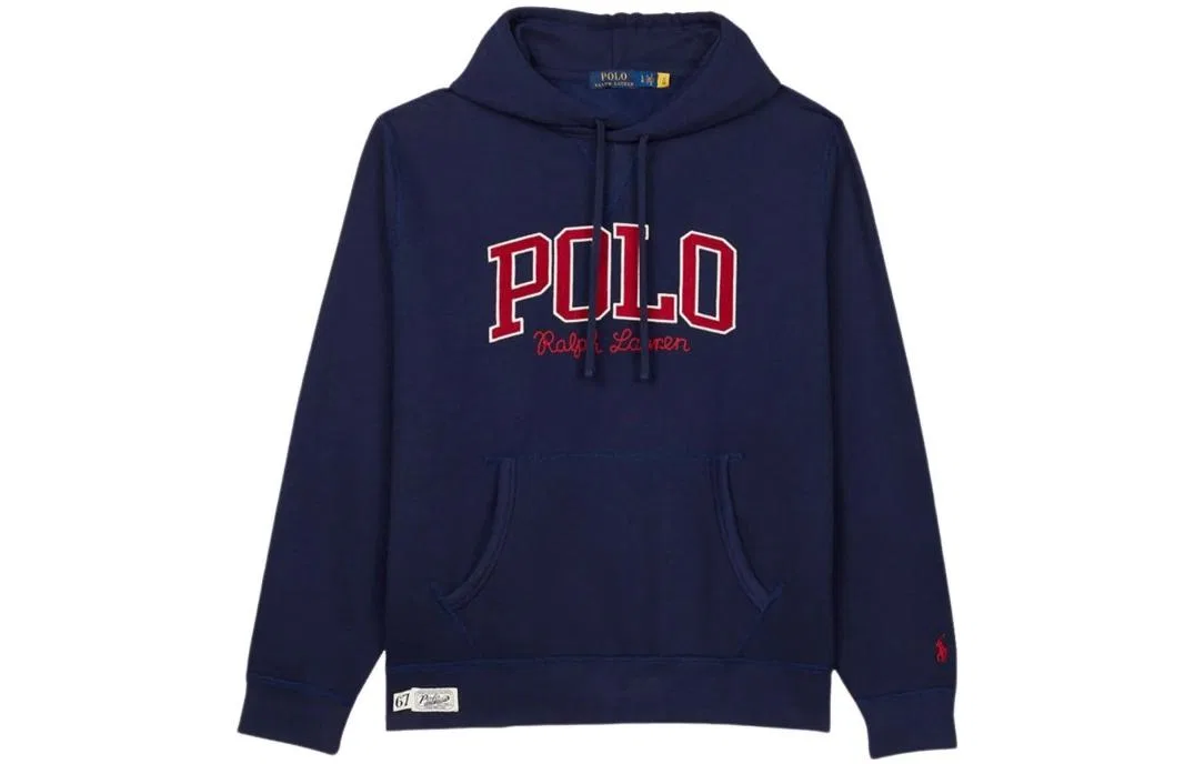 Толстовка с капюшоном на шнурке с логотипом Polo Ralph Lauren, Blue