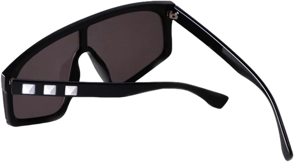 

Солнцезащитные очки в стиле стимпанк большого размера для женщин, с заклепками, полуободковые, с цельными линзами, солнцезащитные очки UV400 для женщин MTZJH, C4