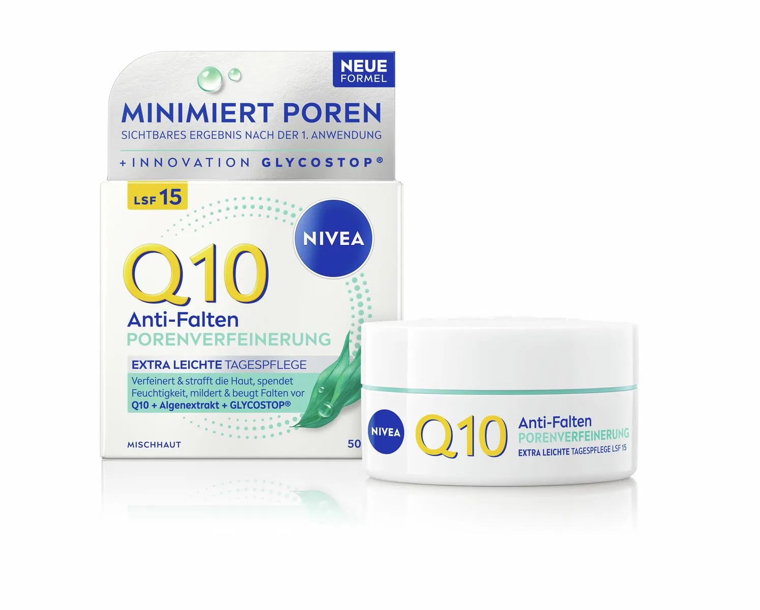 Крем для лица SPF NIVEA Дневной Q10 Anti-Wrinkle Power для сужения пор