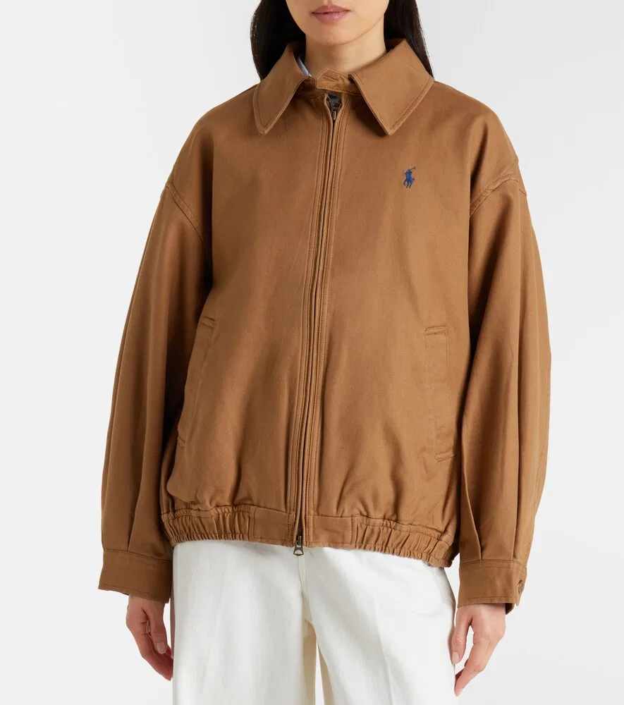 Хлопковая куртка-бомбер Polo Ralph Lauren, коричневый — фото 3