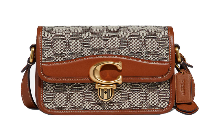 

Студийная кожаная сумка-кроссбоди, женская плечевая сумка Monogram Multicolor COACH