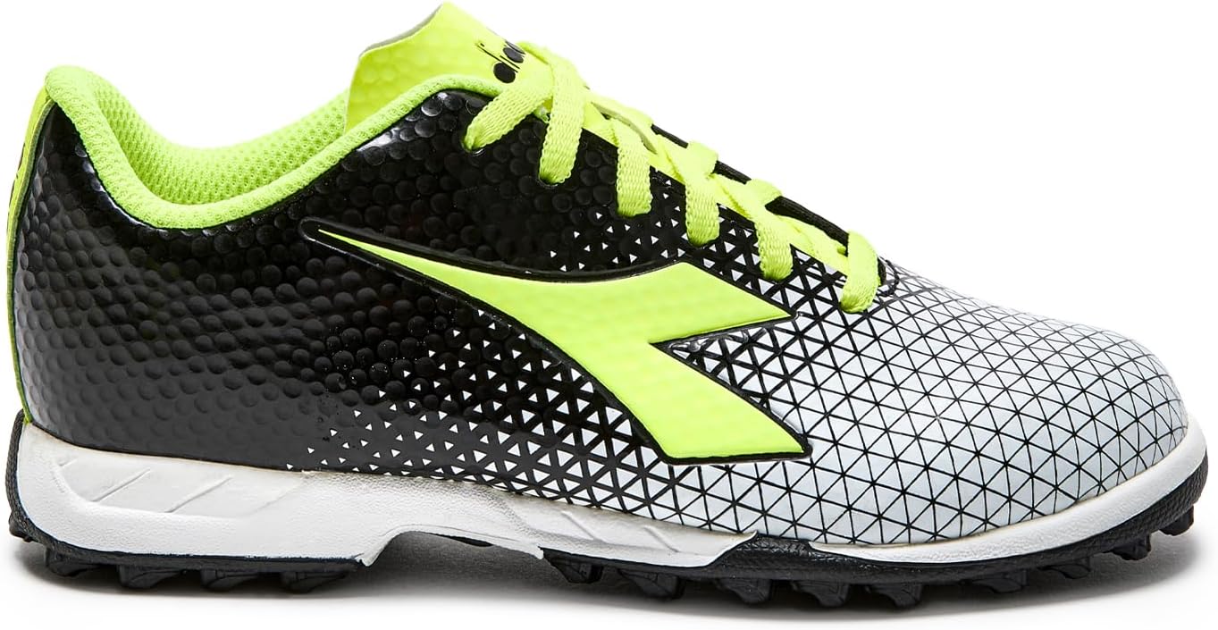 

Футбольные бутсы Diadora Cattura для детей на искусственный газон, размеры для маленьких и больших детей, белый/черный/желтый