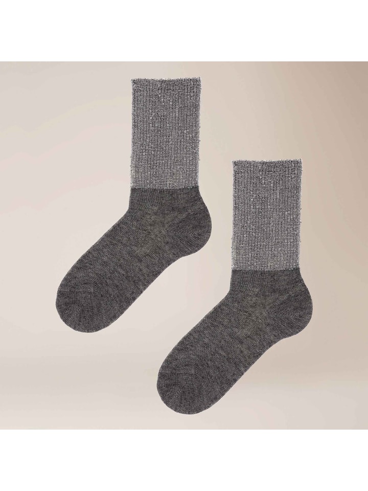 

Kunert Уютные праздничные носки, элегантный блеск, цвет «Ночное серебро»