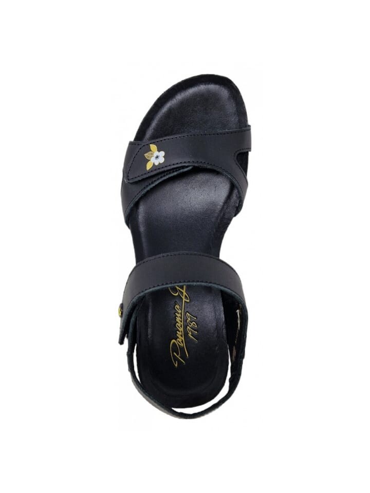 Сандалии на плоской подошве PANAMA JACK Keilsandalette Vila Blossom B1, черный — фото 4