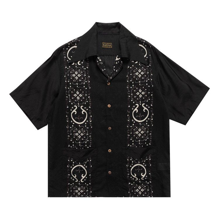 

Рубашка Kapital Silk Rayon Havananaja Drizzle Cuba Shirt, Black