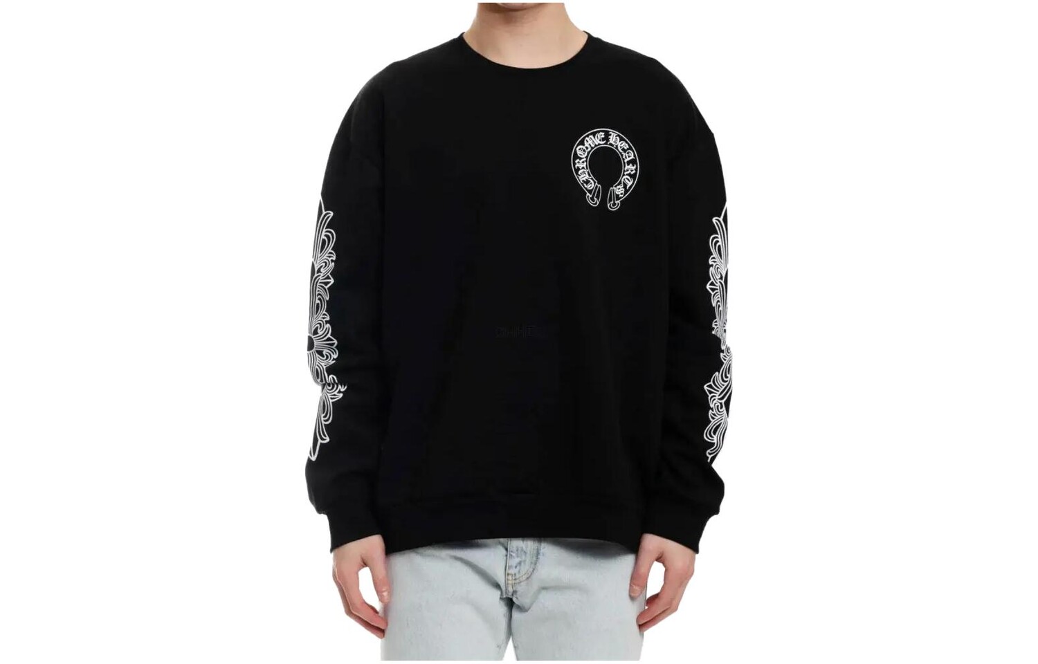

Толстовка унисекс черная Chrome Hearts, черный