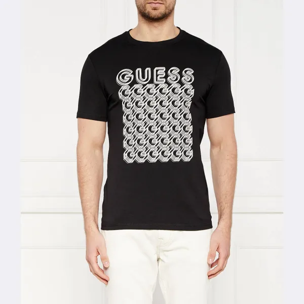 

Футболка узкого кроя с цепочкой Guess, черный