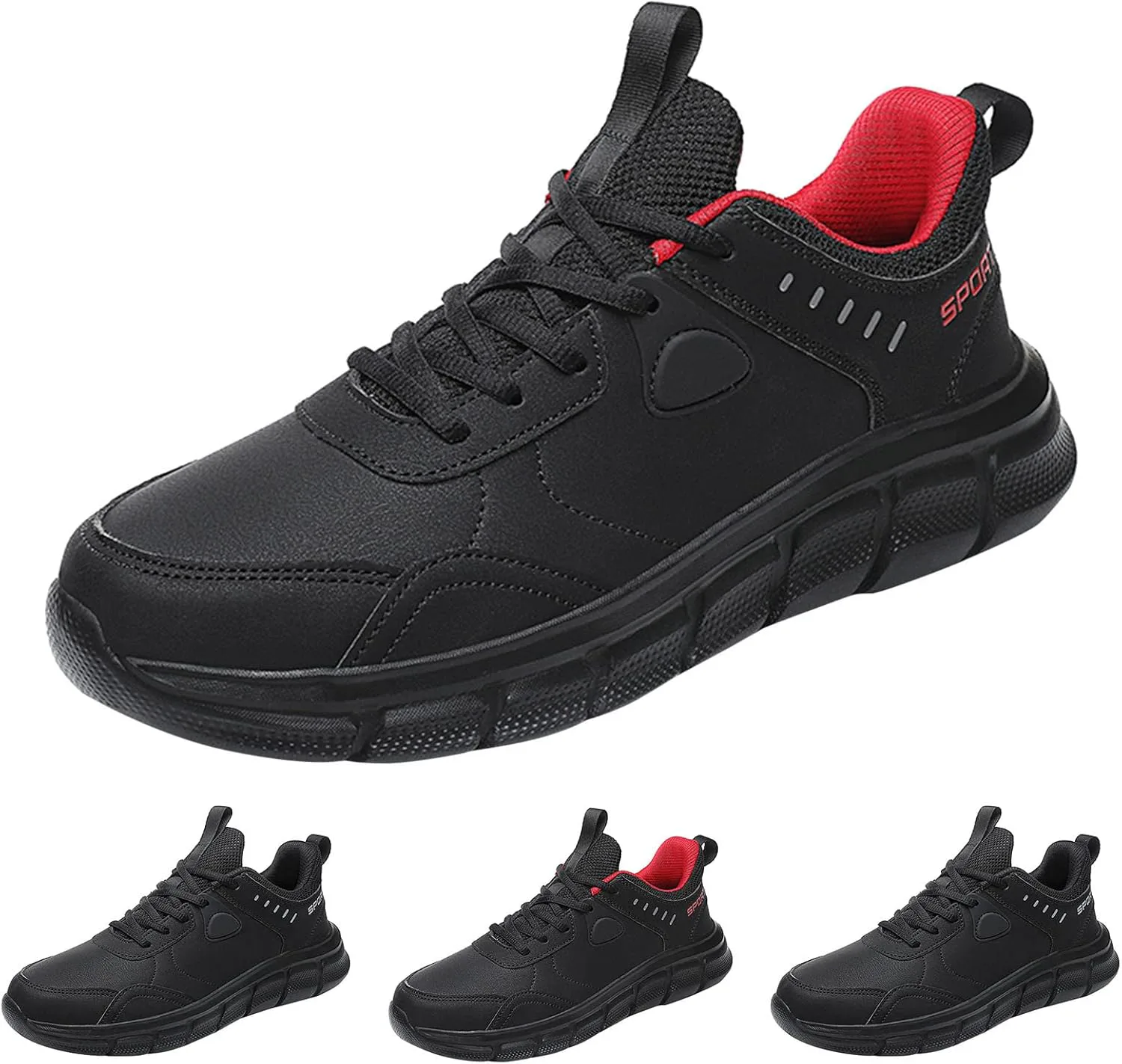 

Мужская спортивная обувь, модный новый дизайн, спортивная обувь на шнуровке, простая повседневная обувь для путешествий, мужские повседневные кроссовки Generic, черный