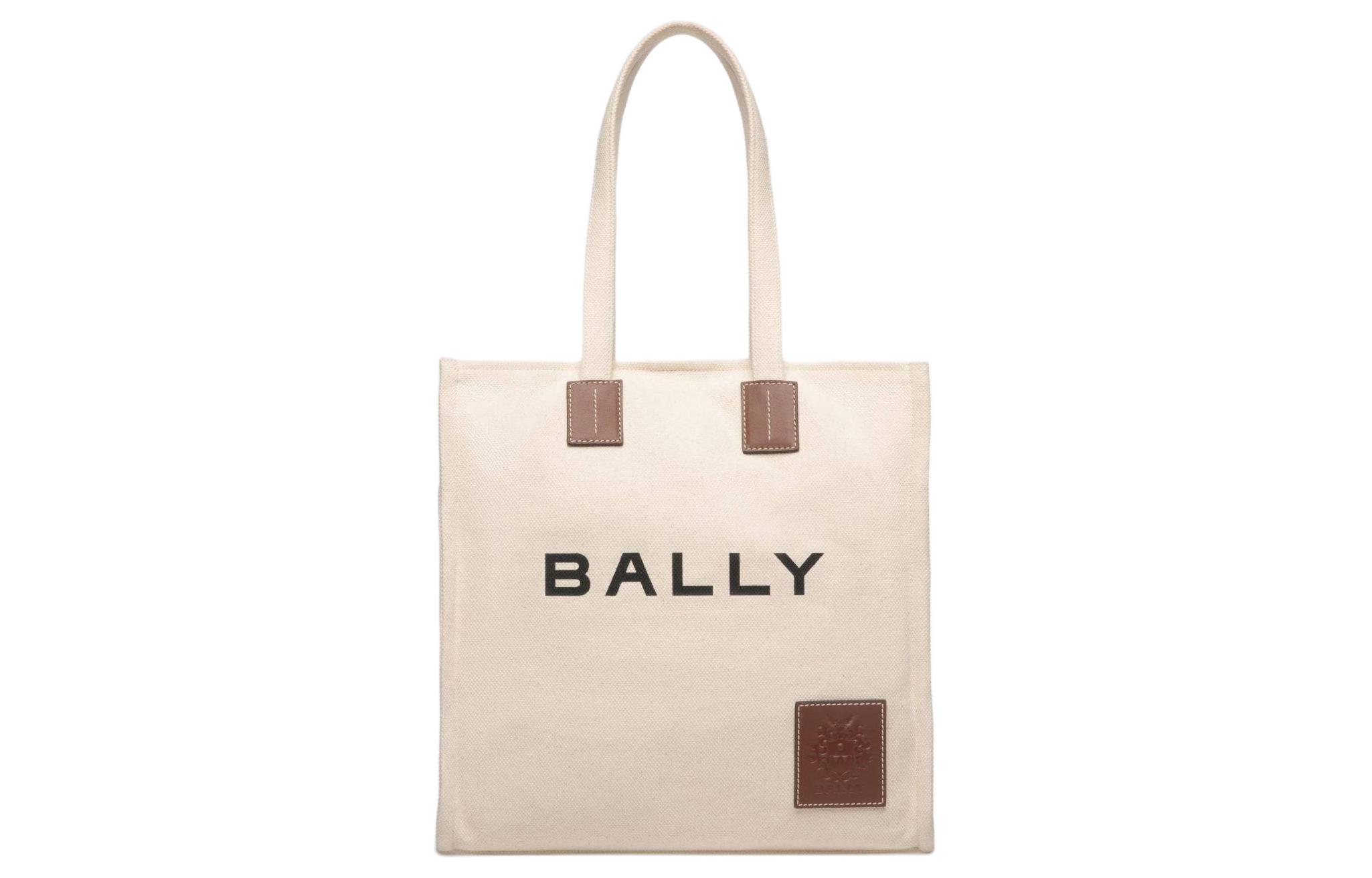 

BALLY Сумка из холста на одно плечо, обычная женская, белая
