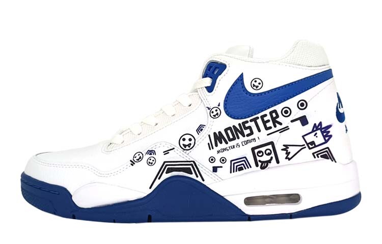 

Кроссовки Nike Flight Legacy Vintage Basketball Shoes Men Mid-top Blue, белый
