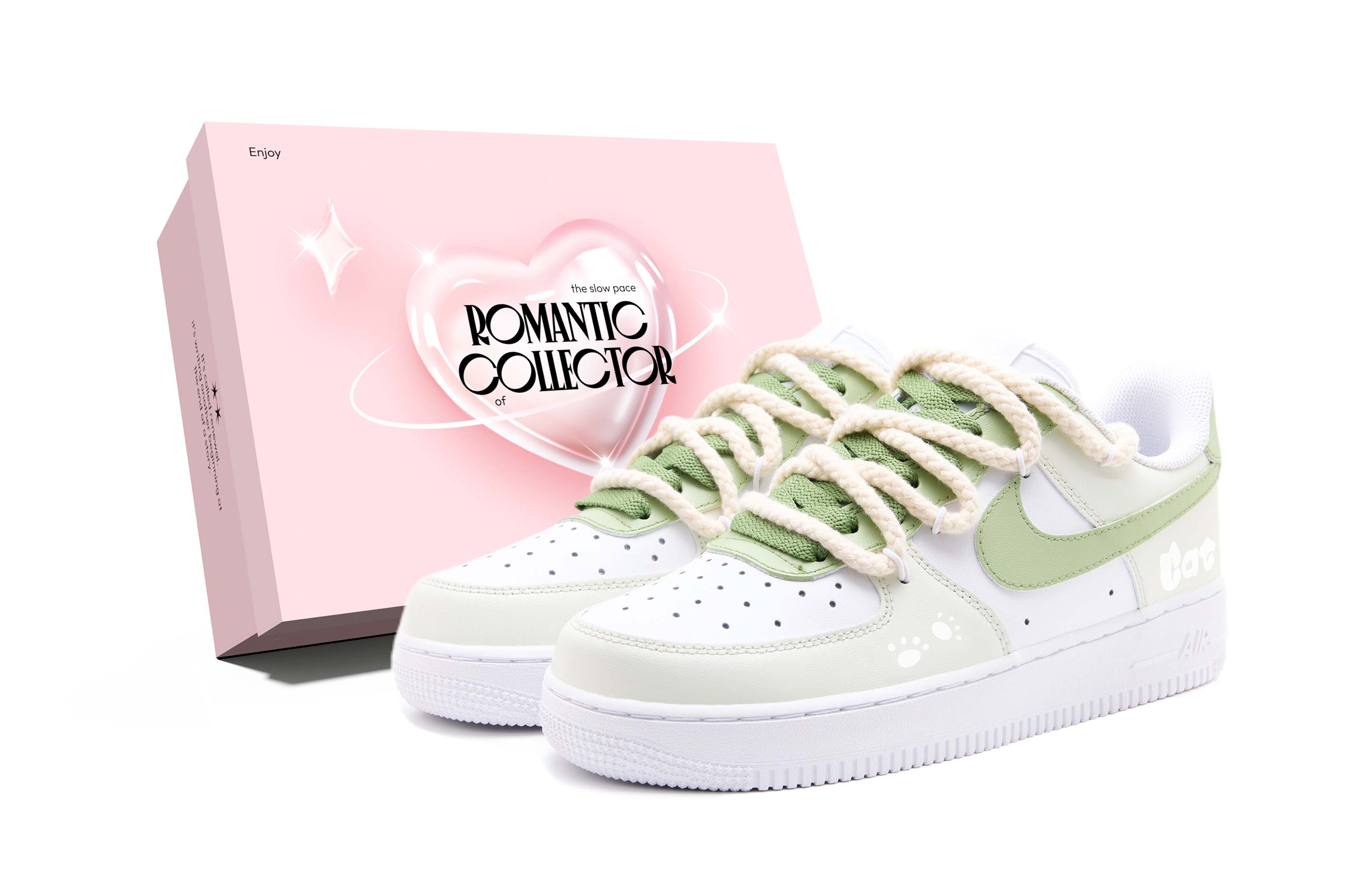 

Nike Air Force 1 LE нескользящие износостойкие низкие детские скейтбординг кроссовки light green для подростков