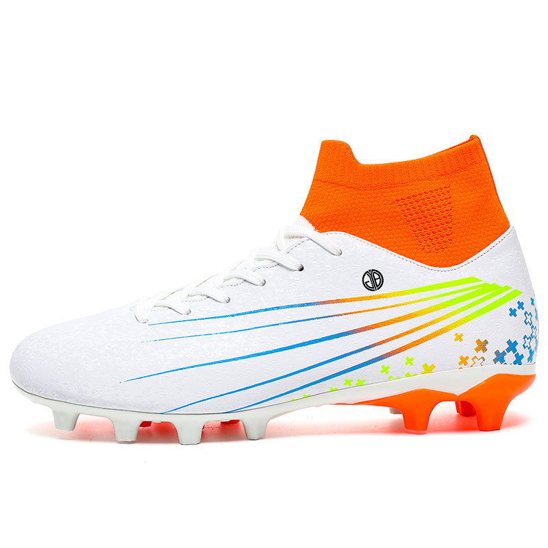 

Футбольные бутсы для детей и подростков с защитой от скольжения, ударов и истираний, средней высоты Yi Jiabao, белый