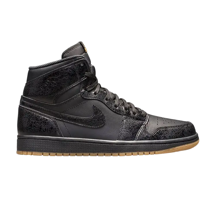 

Кроссовки Air Jordan 1 Retro BG 'Black Gum', черный