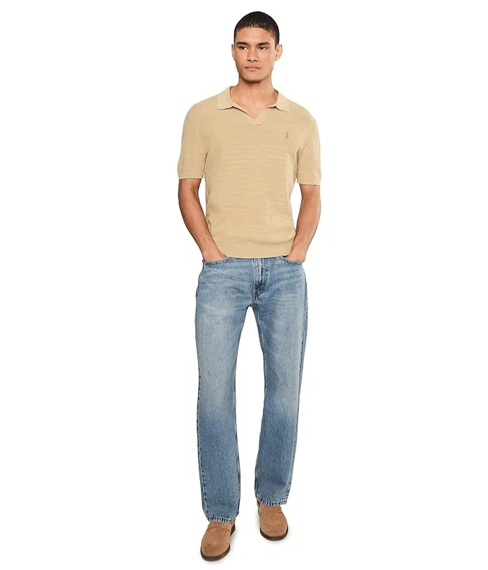 Свитер текстурированный хлопок-лен short-sleeve Textured Cotton-Linen Sweater Polo Ralph Lauren, Khaki Tan — фото 2