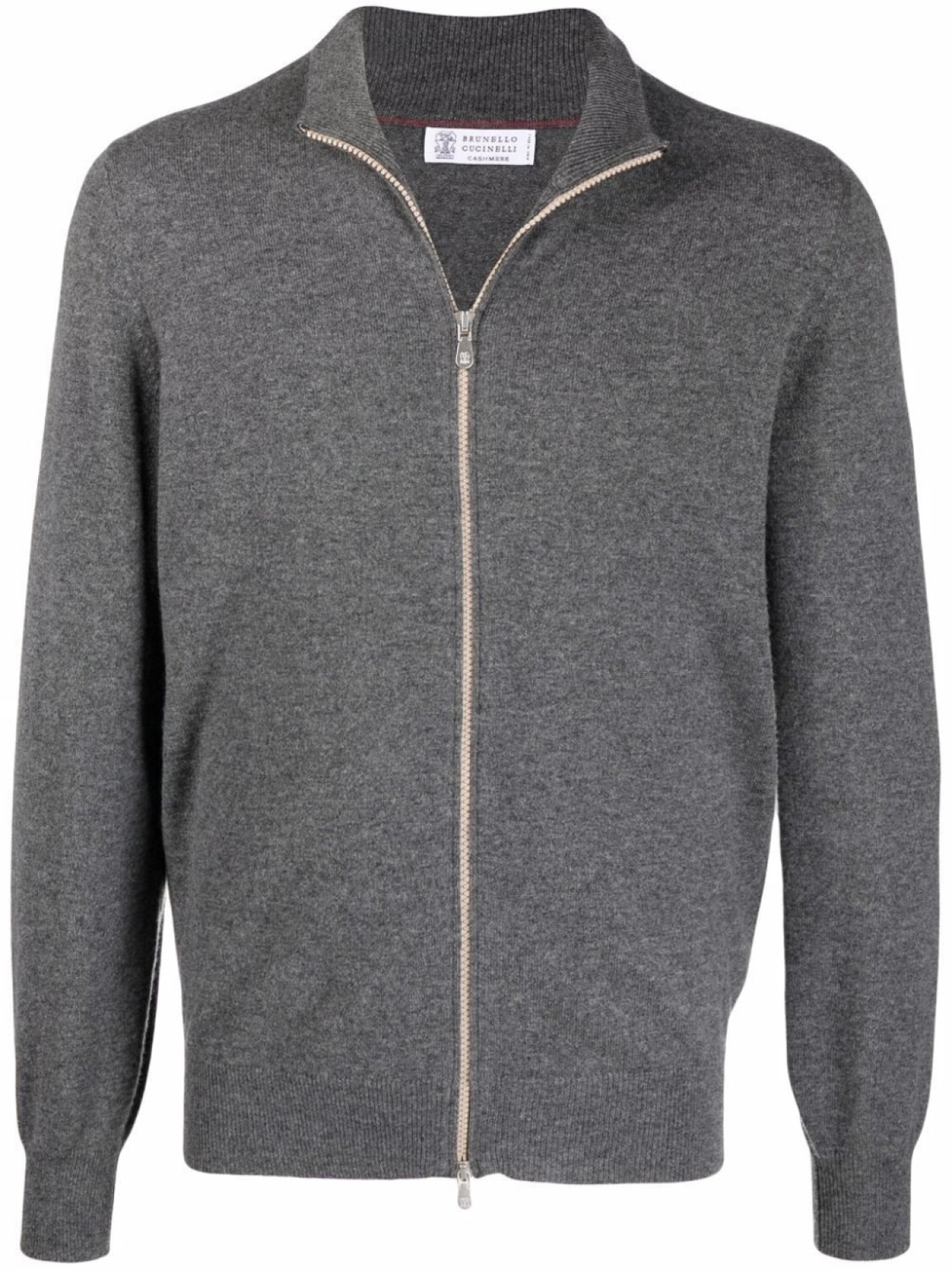 

Brunello Cucinelli кашемировый кардиган на молнии, серый