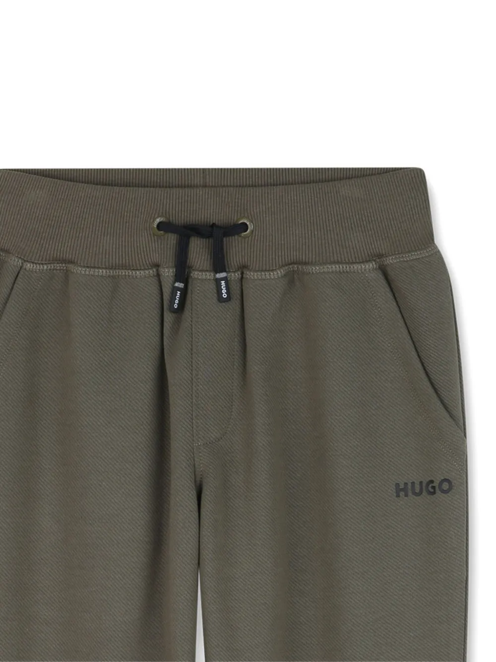 Спортивные брюки с логотипом HUGO KIDS, зеленый — фото 3