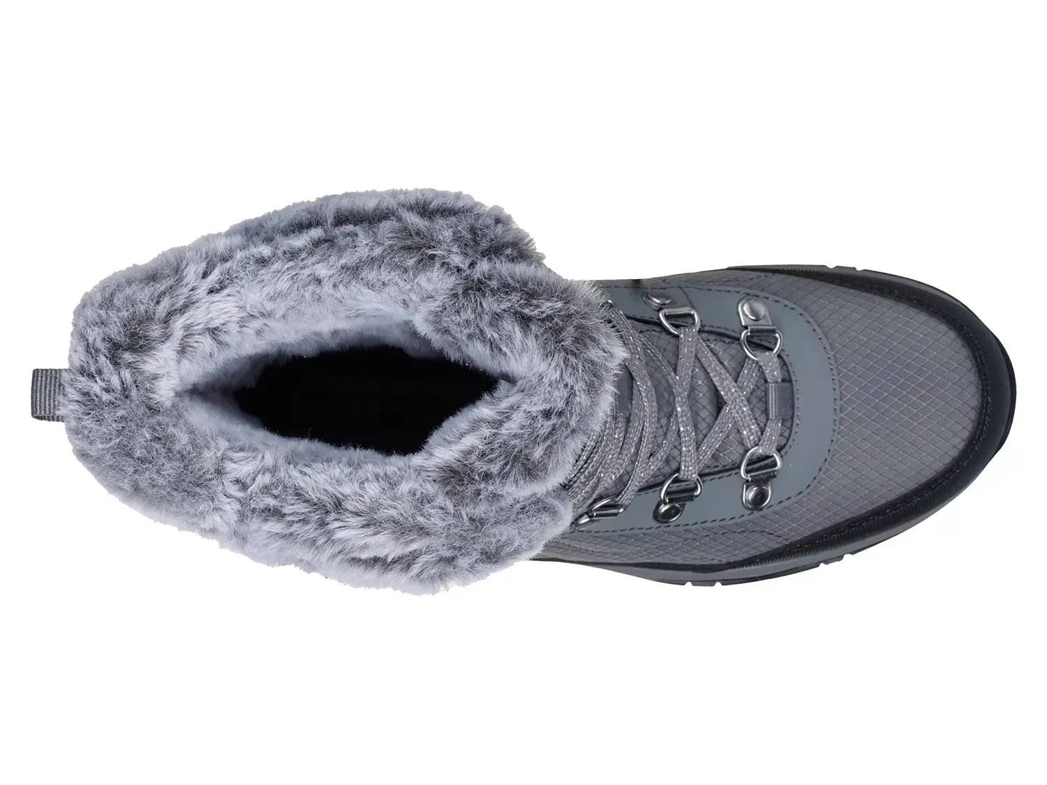 Ботинки женские Skechers Trego стеганые с искусственным мехом, серый — фото 3
