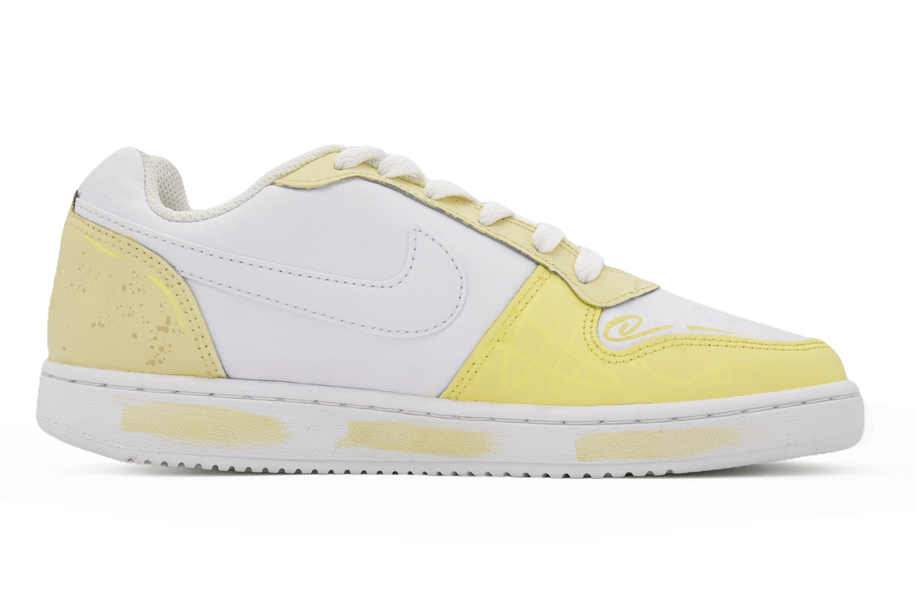 

Кроссовки Nike EBERNON Skateboarding Shoes Women's Low-top Yellow/White, цвет Custard