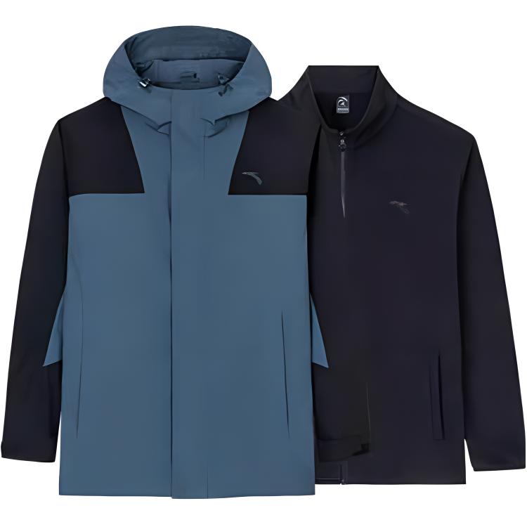 

ANTA Ветровка с водоотталкивающей пропиткой, Basic Black/Whale Fin Blue