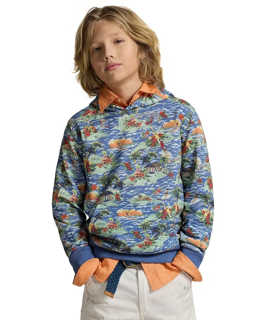 Детская толстовка с тропическим принтом (8-20 лет) Polo Ralph Lauren, синий