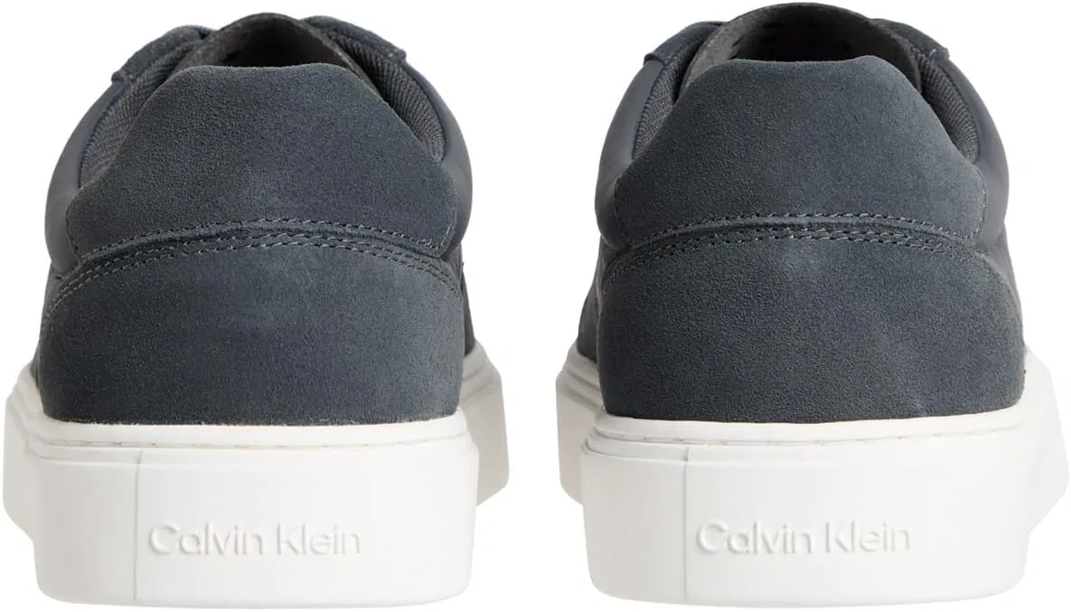 Мужские классические кроссовки Calvin Klein Classic Cups Lace Mix Emb Tongue Ym0Ym01395, серые (угольно-серые) — фото 4