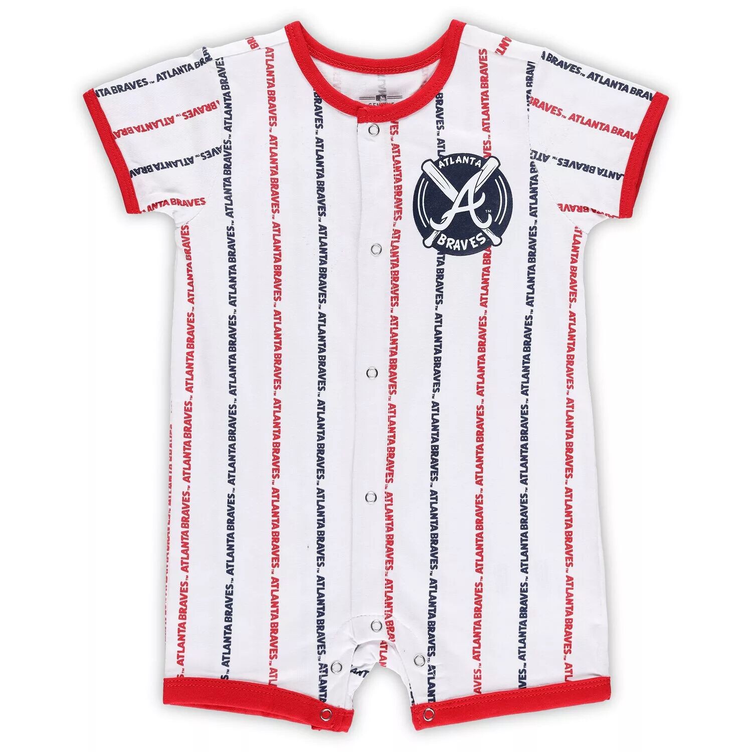 

Белый комбинезон Infant Atlanta Braves Ball Hitter Outerstuff