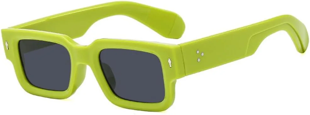 

Ретро-солнцезащитные очки для мужчин и женщин, винтажные солнцезащитные очки с заклепками, очки-стрелки, защита от ультрафиолета UV400 MTZJH, Transparent Grey