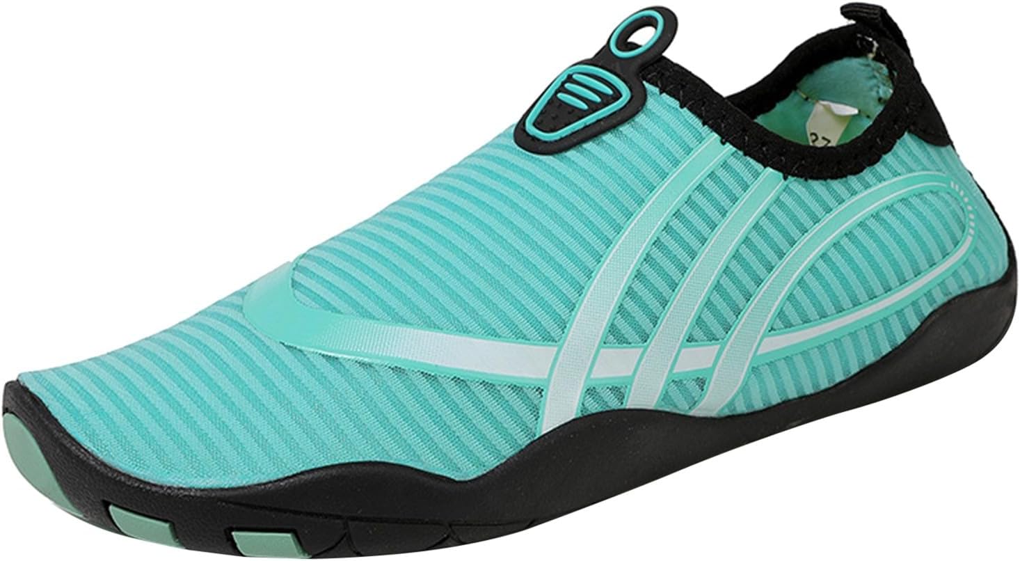 

Обувь для воды для женщин и мужчин, нескользящие аква-носки, удобные кроссовки без шнурков для ходьбы по пляжу, бассейну, йоге, серфингу, дышащие, легкие, для плавания Generic, небесно-голубой