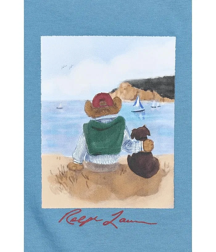 Футболка с медвежонком Polo Ralph Lauren Kids, SP26 Bear/Camp Blue — фото 3