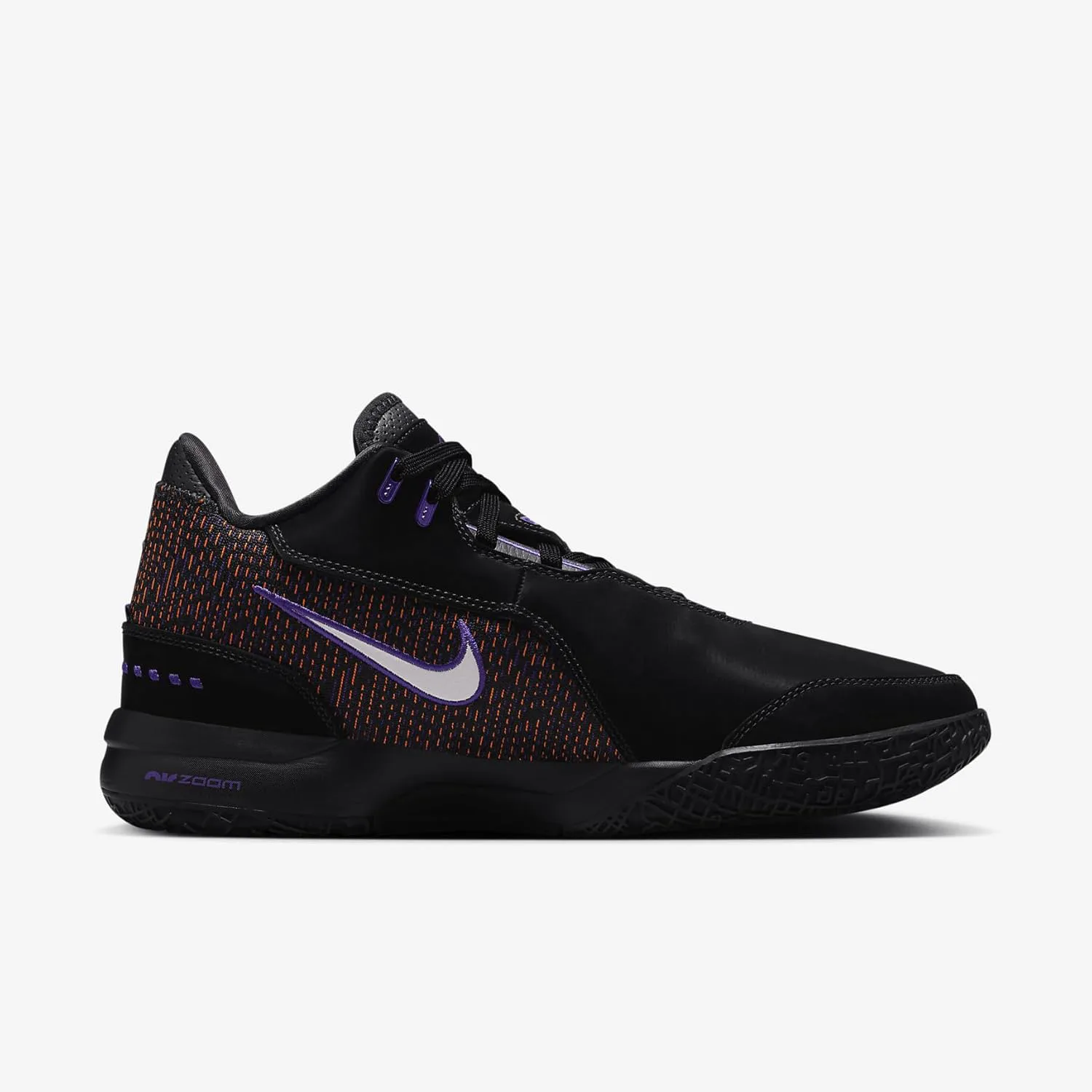 Мужские баскетбольные кроссовки Nike Lebron NXXT Gen AMPD, черный/фиолетовый/белый — фото 3