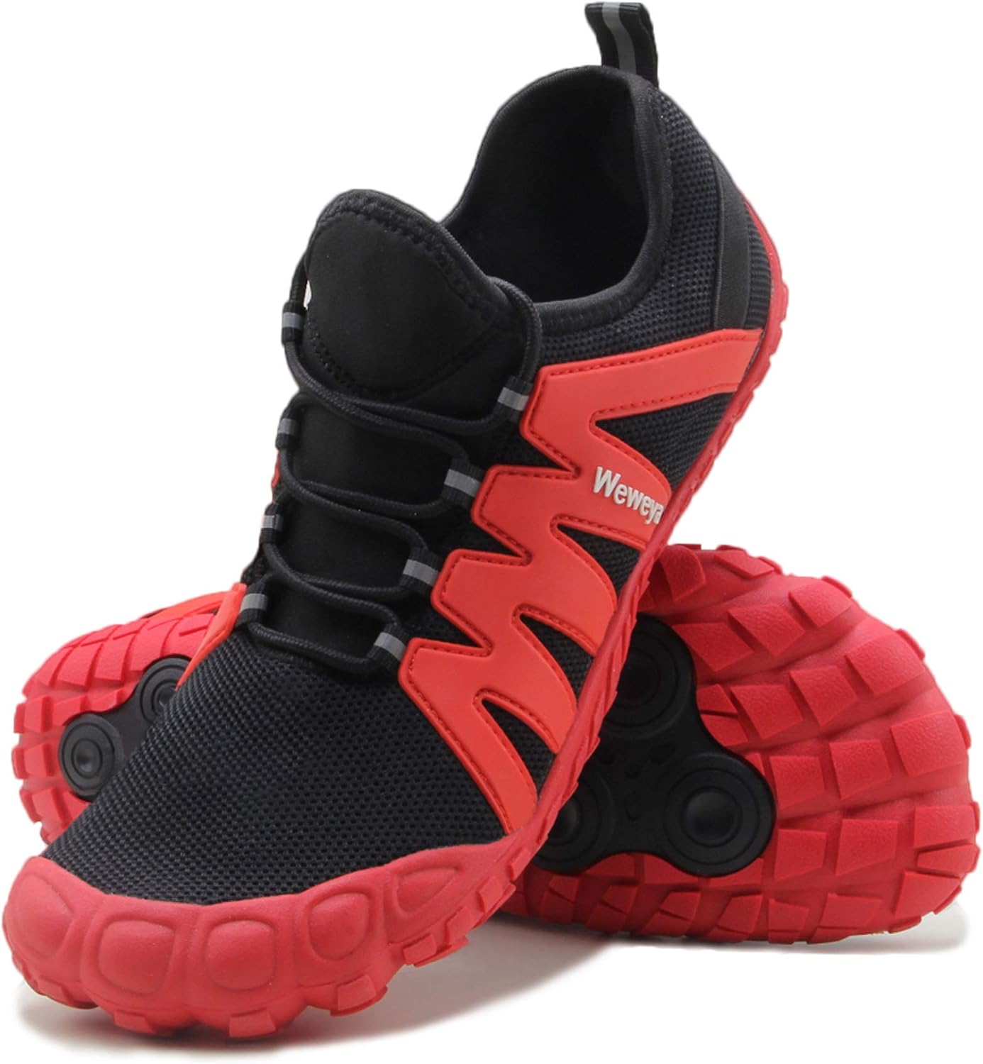 

Мужские минималистичные кроссовки Weweya Barefoot для бега и кросс-тренинга, черный/красный