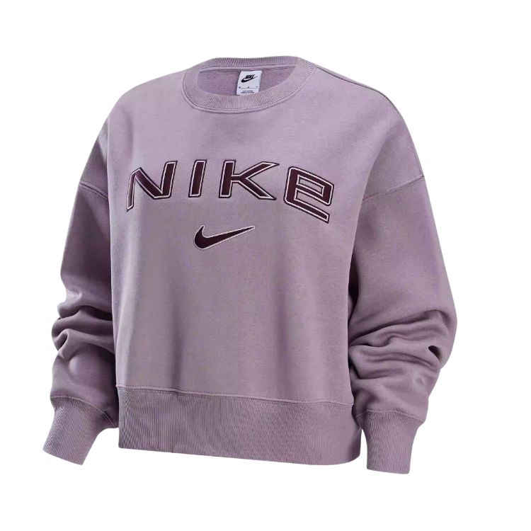 Nike Спортивный свитшот Phoenix Fleece женский светло-рудовый фиолетовый — фото 3