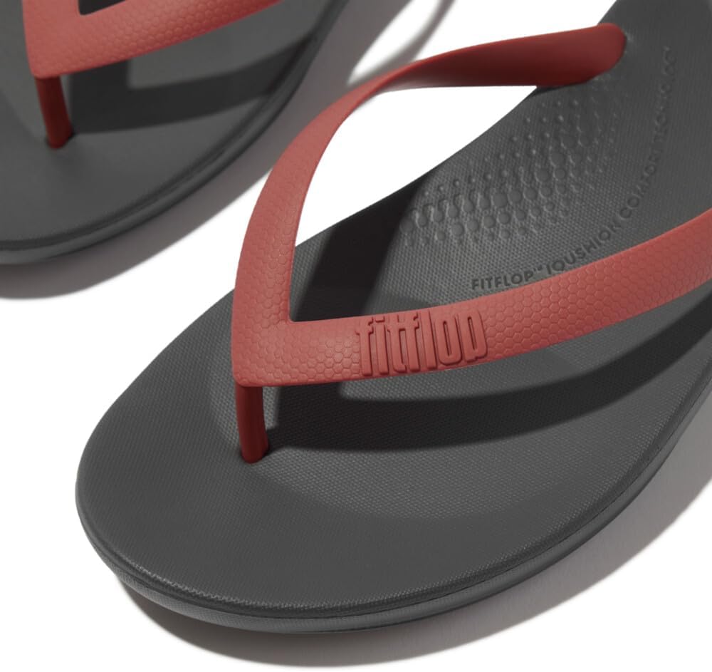 Мужские эргономичные шлепанцы FitFlop Iqushion, красный — фото 3