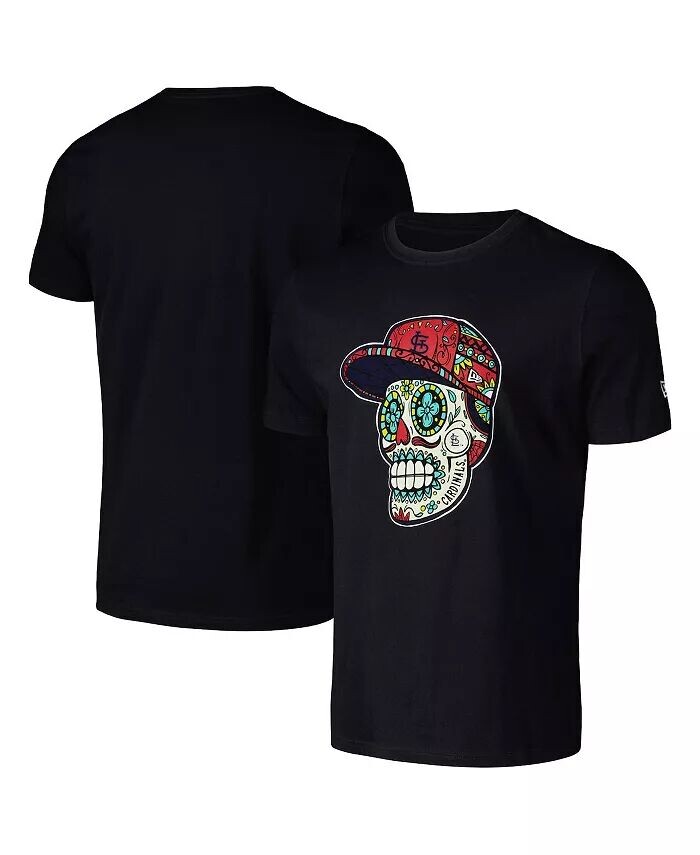 

Мужская черная футболка St. Louis Cardinals Sugar Skulls New Era