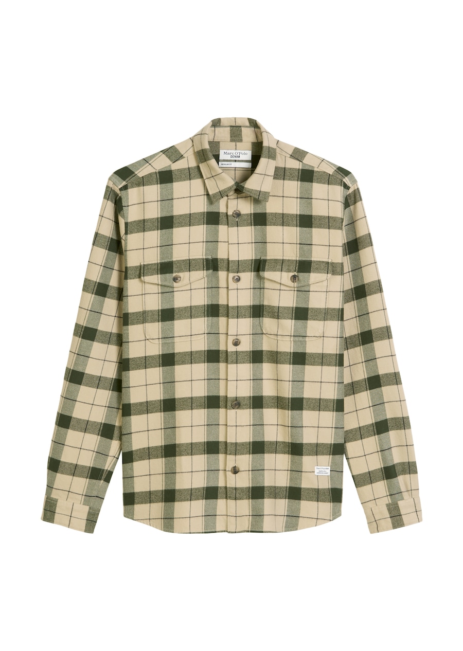 

Рубашка на пуговицах классического кроя Marc O'Polo DENIM, Beige/Dark Green/Mottled Green