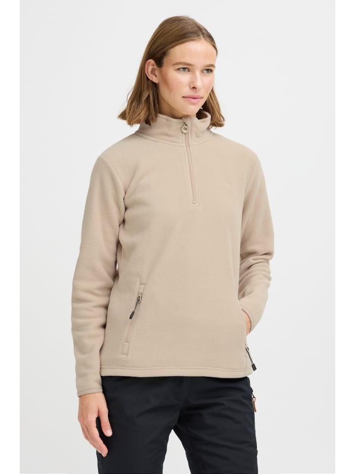 

Кардиган North Bend Strickjacke NBConni W 233865MMM Atmungsaktive Fleecepullover mit Troyer Kragen, бежевый
